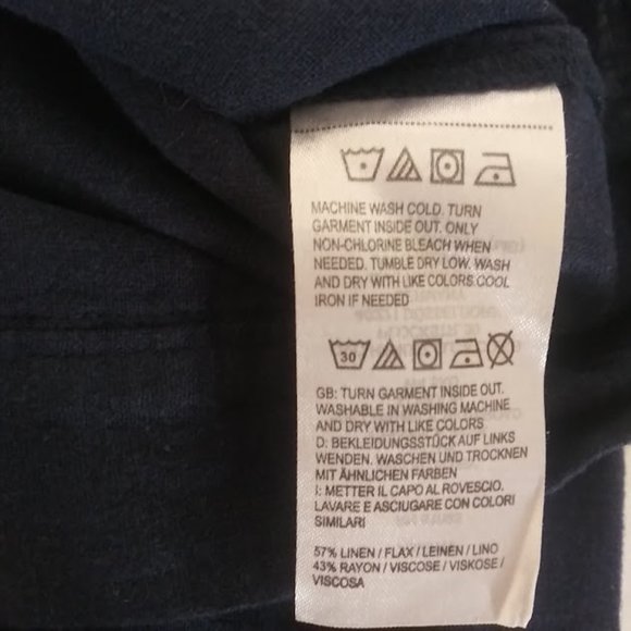 Naturals d&CO. women's size S navy blue long sleeve top - Picture 12 of 13